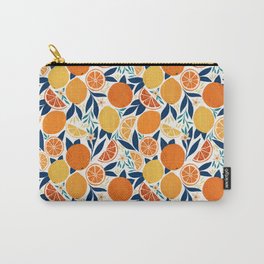 Citrus Fruits - Blue and Orange Carry-All Pouch