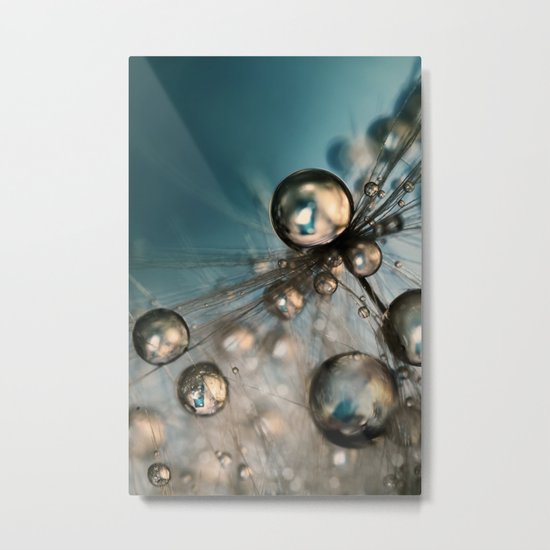 Royal Sea Blue Drops II Metal Print