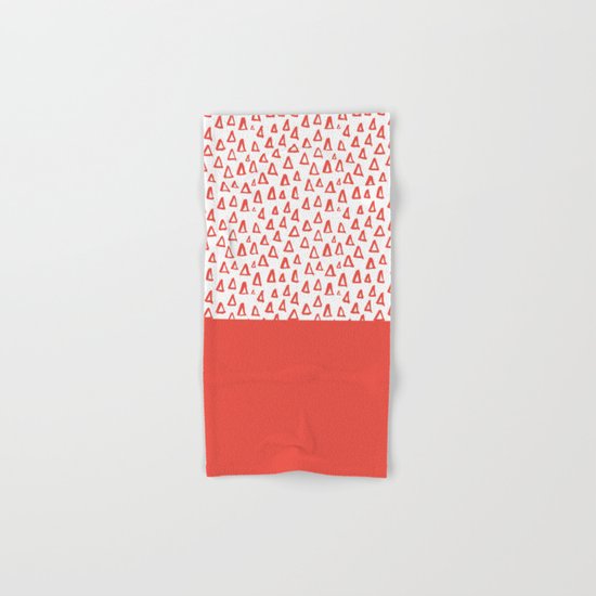 Triangles Fiesta Red Hand & Bath Towel