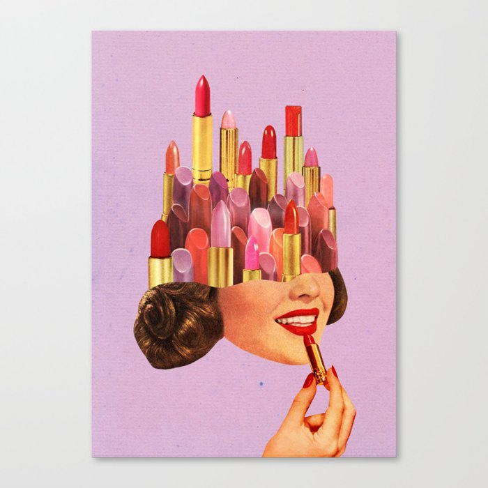 Lipstick (Purple) Canvas Print