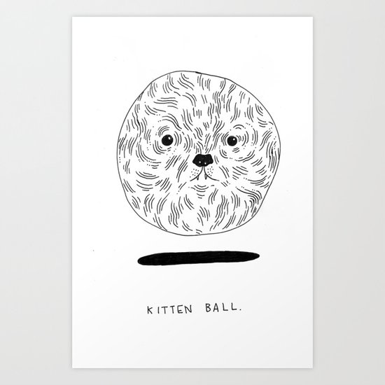Kitten Ball Art Print