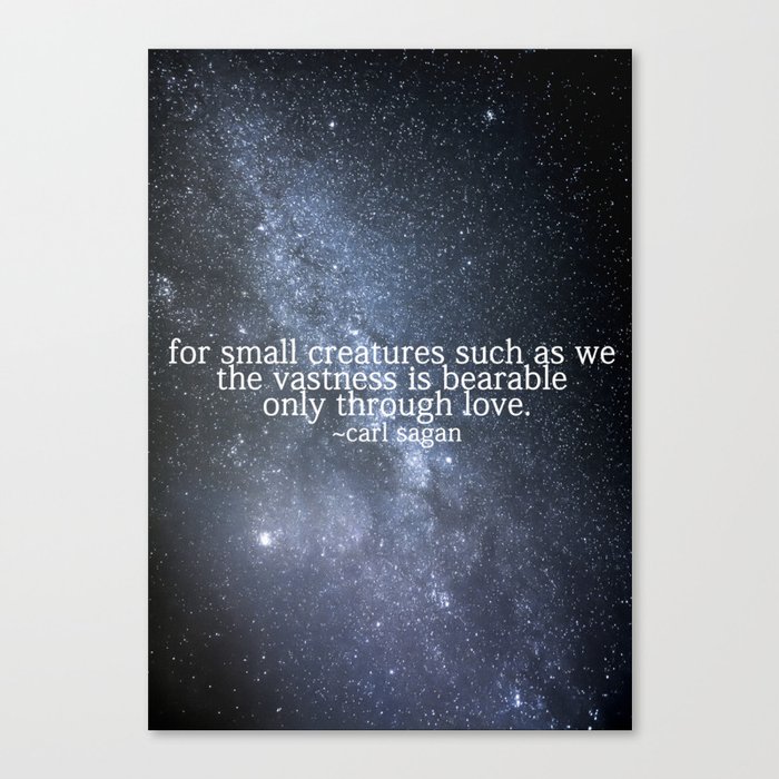Carl Sagan and the Milky Way Canvas Print