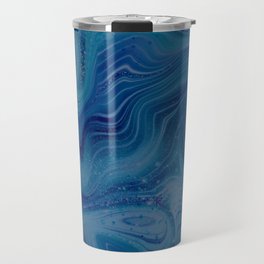 Sapphire Blue Crystal Swirl    Travel Mug
