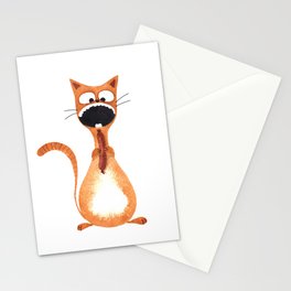 Sausage cat Stationery Cards