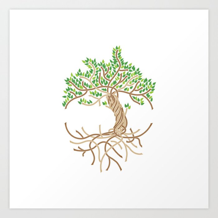 Rope Tree of Life. Rope Dojo 2017 white background Art Print by