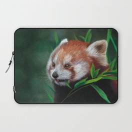 Red Panda, A Realistic Pastel Artwork Laptop Sleeve