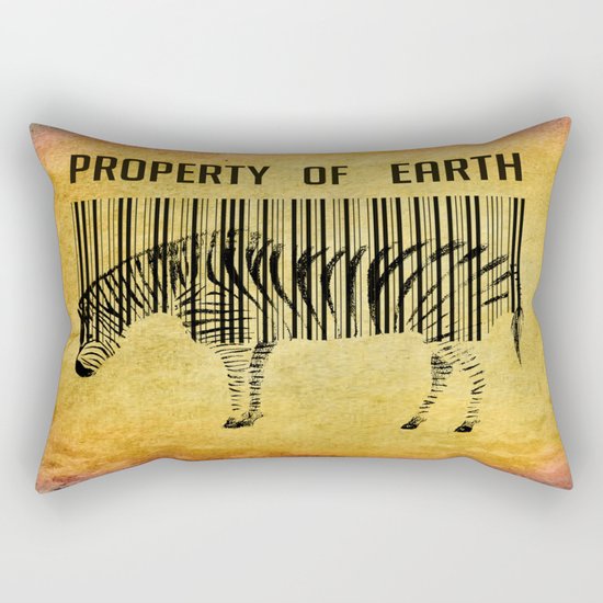 The encoded zebra Rectangular Pillow