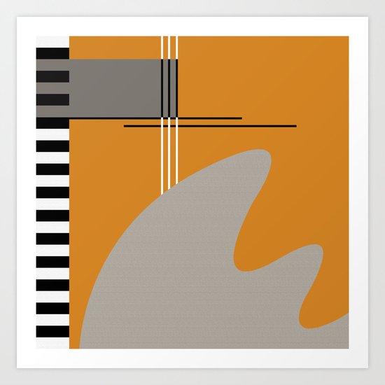 ABSTRACT IN ORANGE Art Print