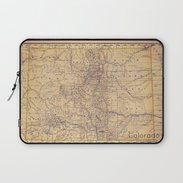 Colorado Vintage Map Laptop Sleeve