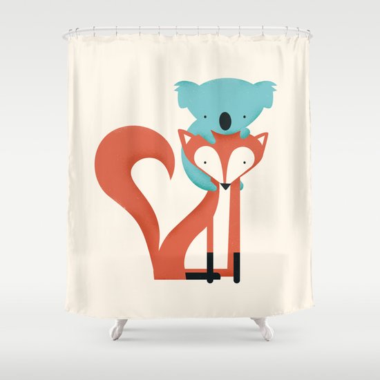 Fox & Koala Shower Curtain