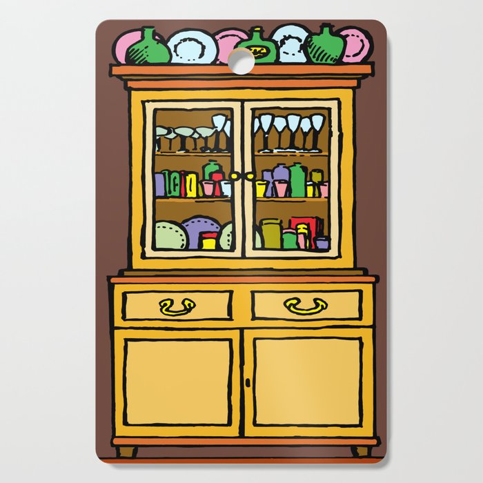 Kitchen Cupboard Art, Kitchen Cupboard, Drawings Kitchen Decor, Cutting  Board By Vincent Russell Art | Society6