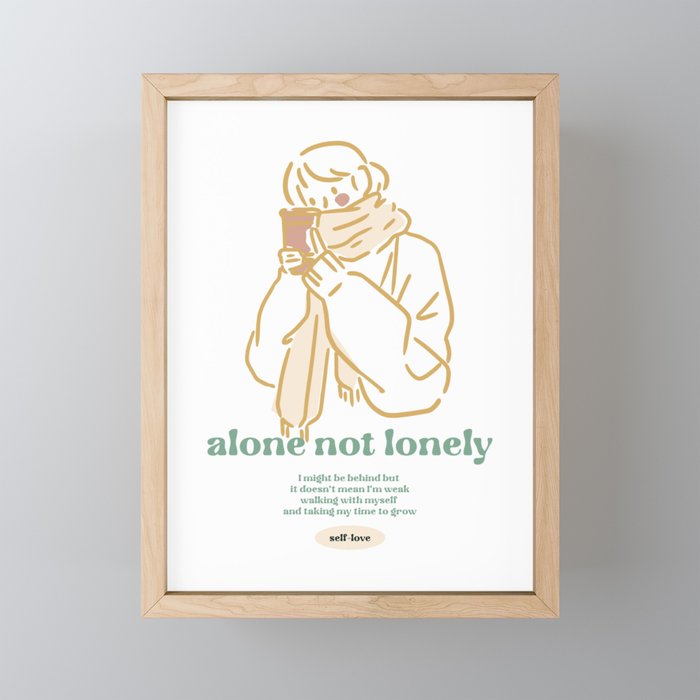 alone not lonely Framed Mini Art Print