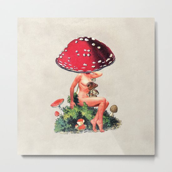 Shroom Girl Metal Print