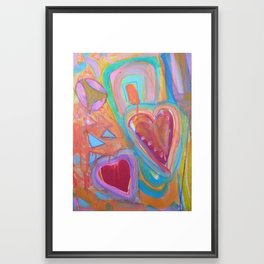 Two Hearts Framed Art Print