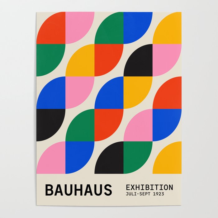 BAUHAUS 04: Exhibition 1923, Mid Century Series Poster by ayeyokp
