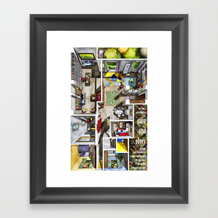 PAIN AND GLORY's apartment in watercolor Framed Art Print