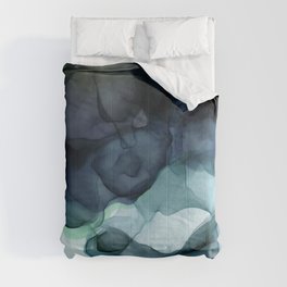 Night Blue Flowing Art Comforter