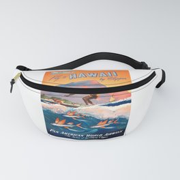 1947 Fly To Hawaii By Clipper Pan American Travel Poster Fanny Pack