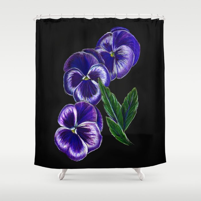 Purple Flowers Shower Curtain