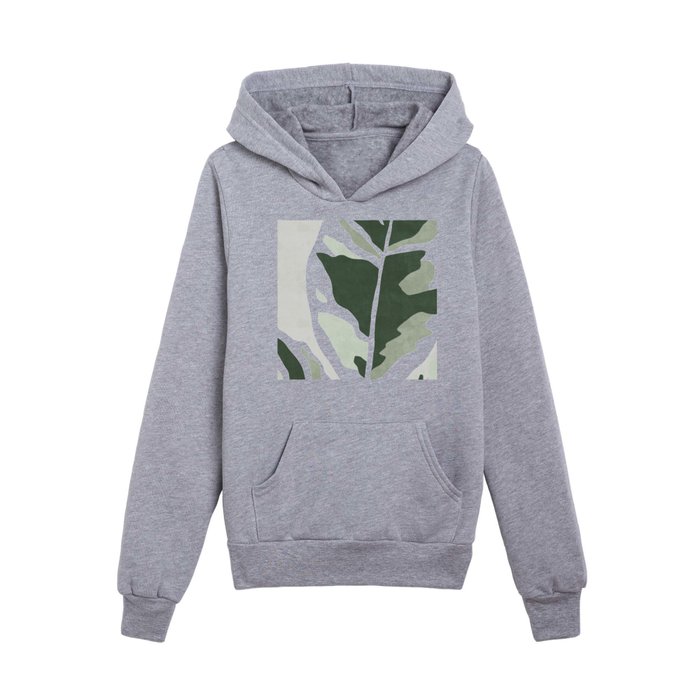 Abstract Rubber Plant Kids Pullover Hoodie