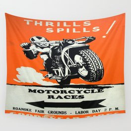 Vintage poster - Motorcycle Races Wall Tapestry