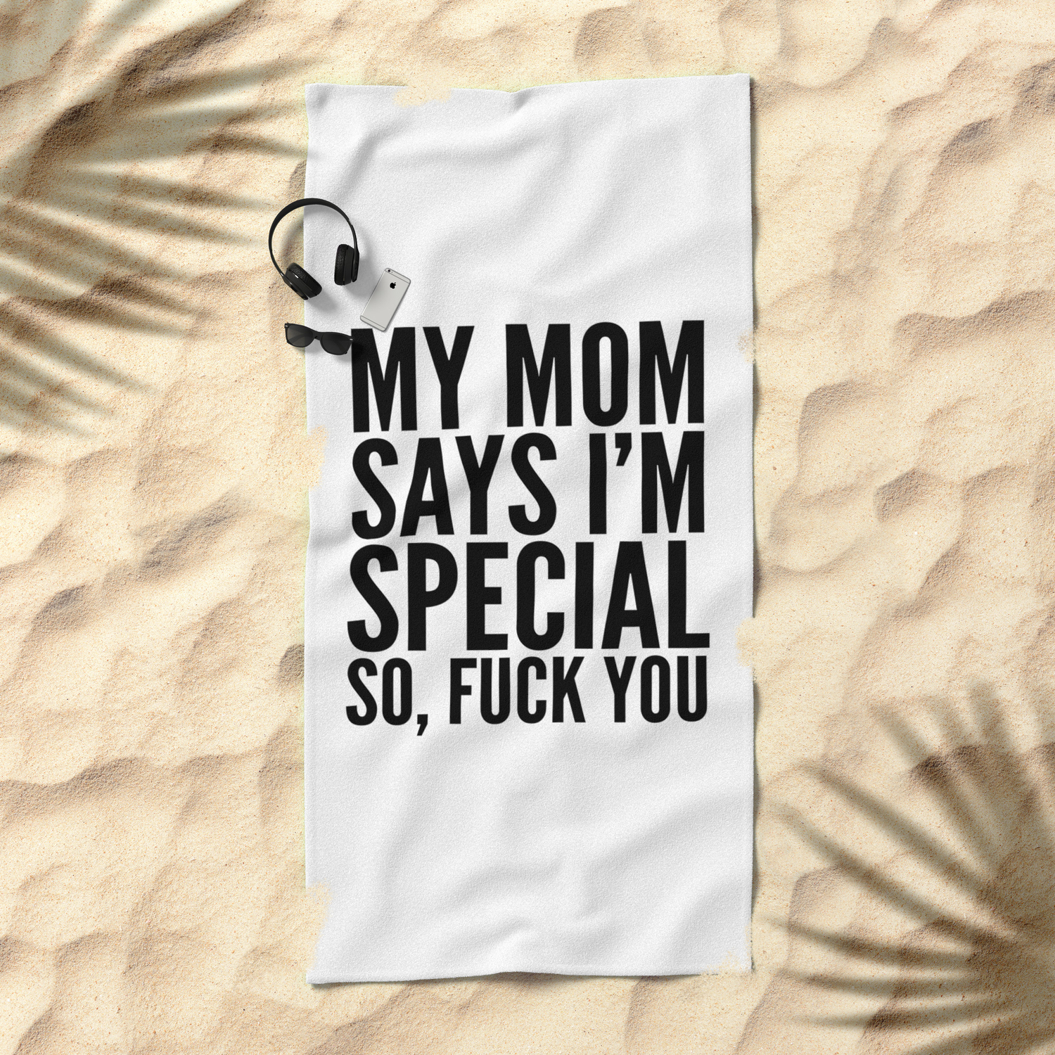 Fuck You Beach Towel picture
