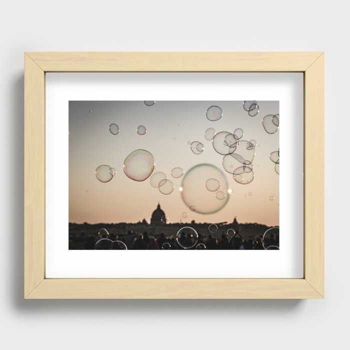 Bubbles Over Rome Recessed Framed Print