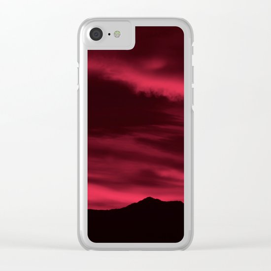 SW Burgundy Sunrise Clear iPhone Case