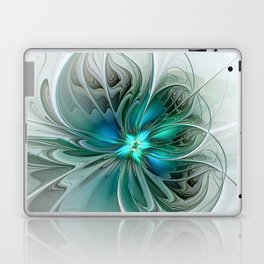 Abstract With Blue, Fractal Art Laptop Skin