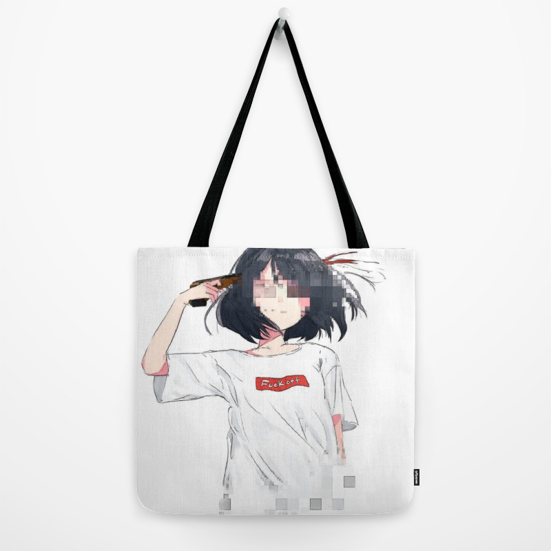 Sad Anime Aesthetic Fuck Off Tote Bag By Andrey22007 Society6