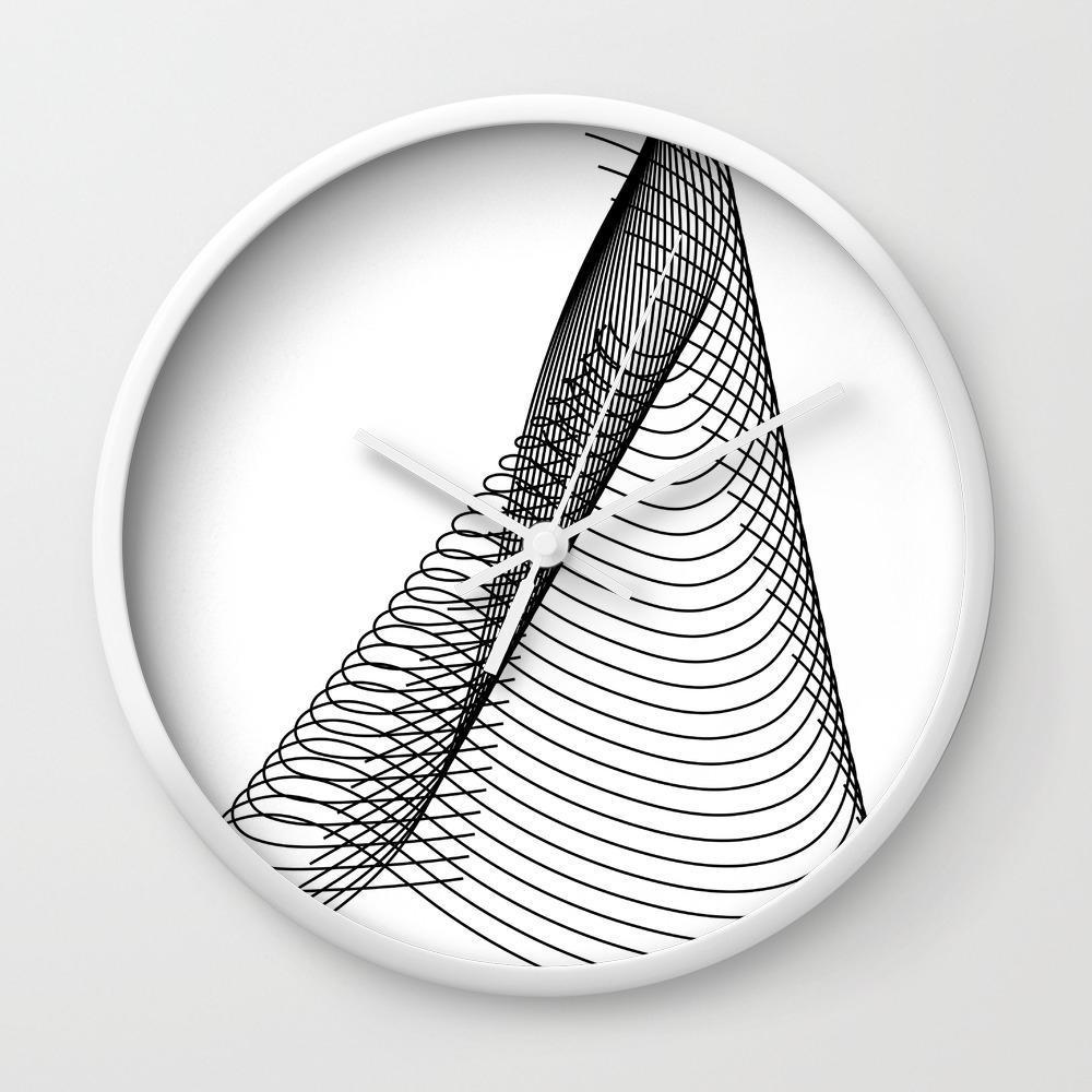 Script Collection Minimal Letter L Print Wall Clock By Aelissedesign Society6