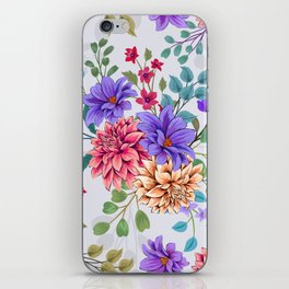 Colorful Flowers of Spring Time Nature Garden iPhone Skin