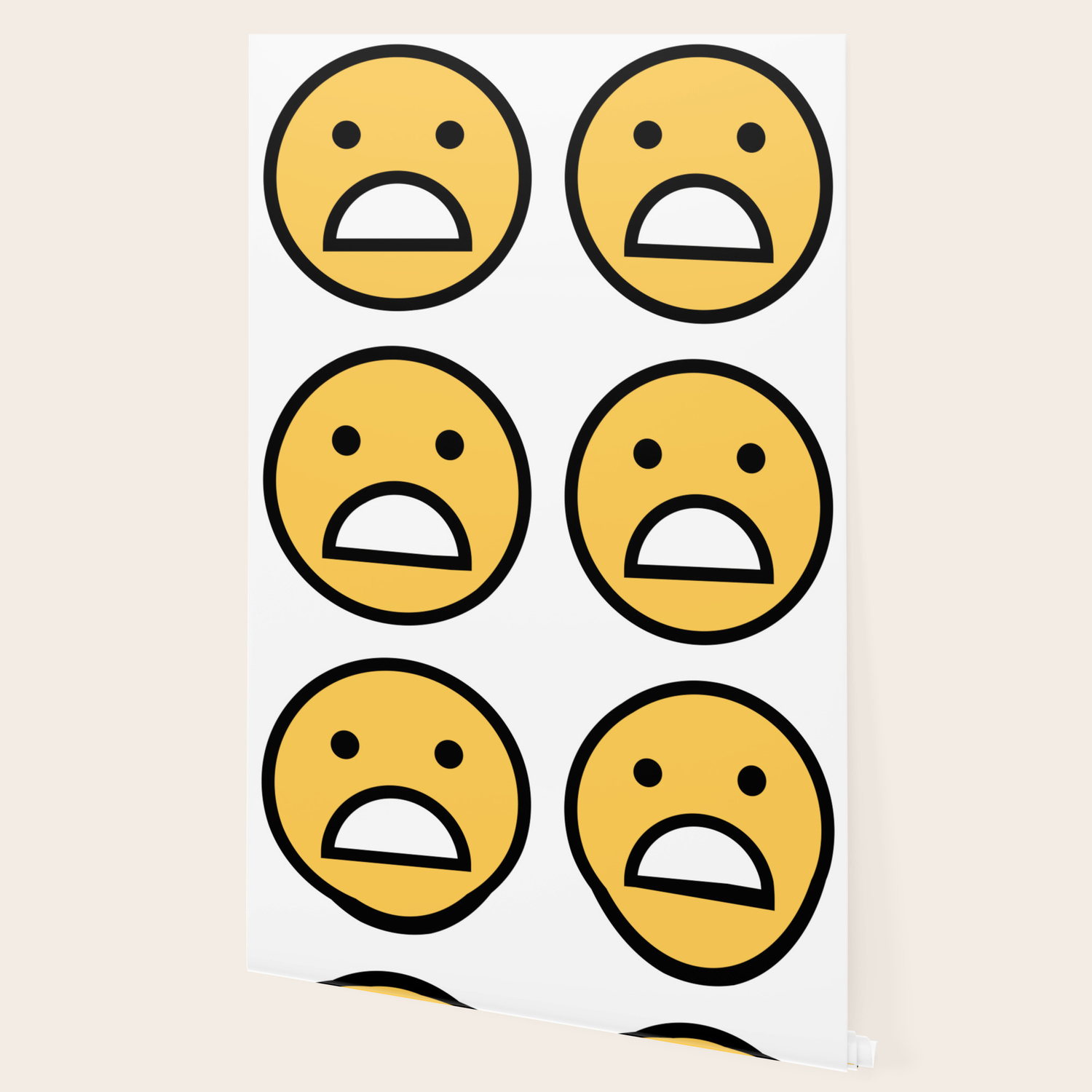 Smiley Face Cute Big Mouth Unhappy Smiling Face Wallpaper