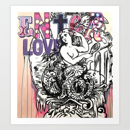 Enter Love Art Print