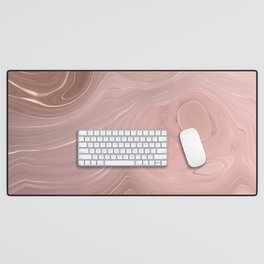 Rose Gold Agate Geode Luxury Desk Mat