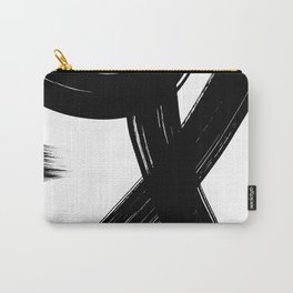 Black Abstract Brush Strokes nr 1 Carry-All Pouch