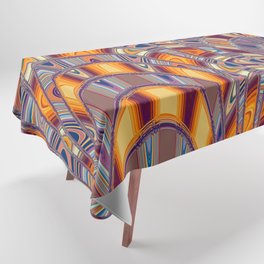 Purple And Orange Red Abstraction Tablecloth
