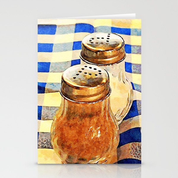 Salt and Pepper at Breakfast in a Country that Doesn't Speak English Stationery Cards