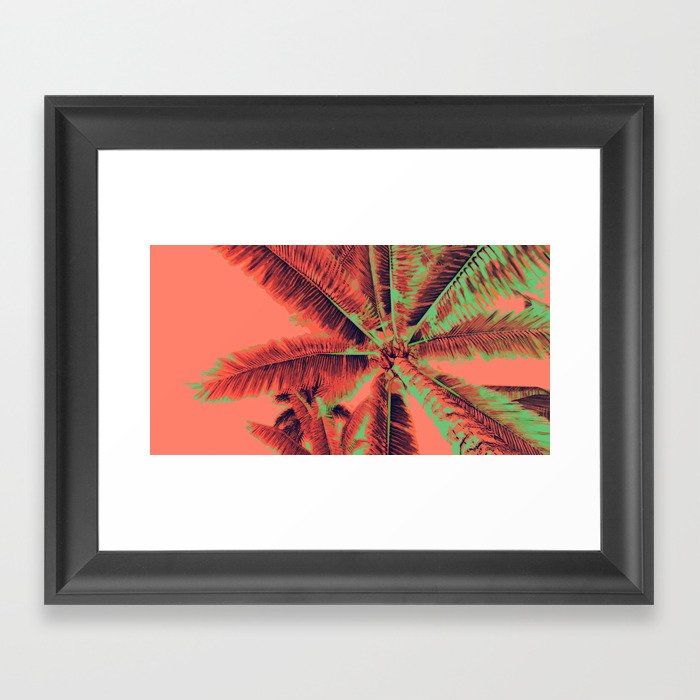Peach Palms Framed Art Print
