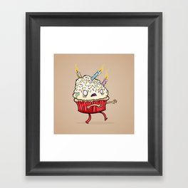 Cupcake zombie 8 Framed Art Print
