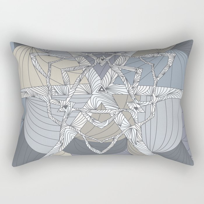 Kaleidoscope blue Rectangular Pillow