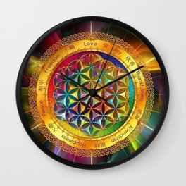 Life Mandala Wall Clock