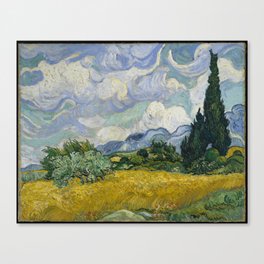  Wheat Field with Cypresses Vincent Van Gogh Canvas Print