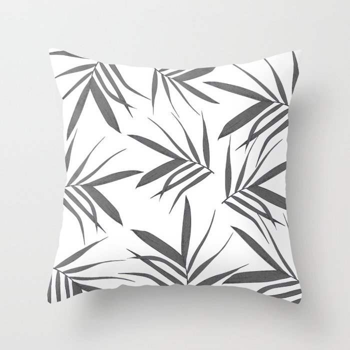 Exotic leaves pattern 44 Throw Pillow