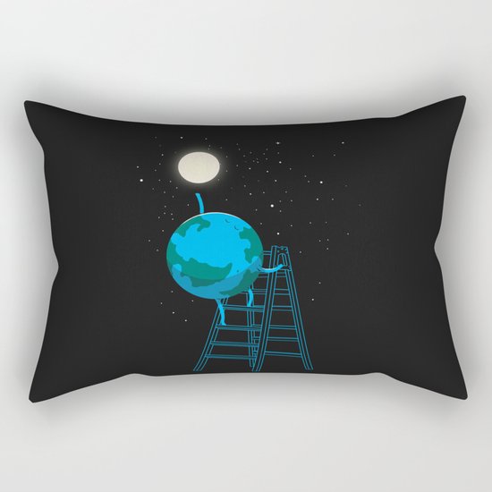 Reach the moon Rectangular Pillow