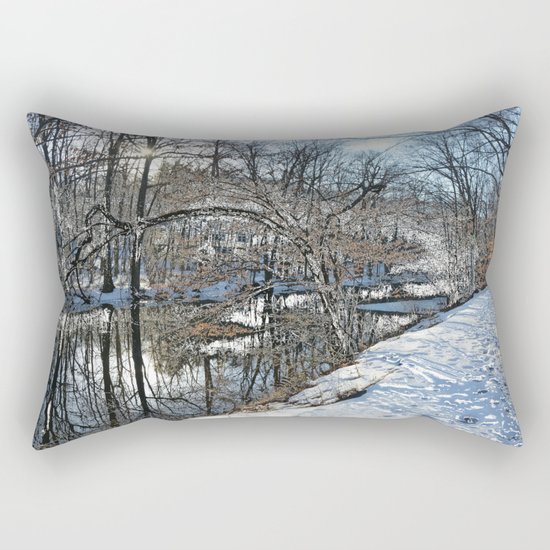 Looking in the water mirror Rectangular Pillow