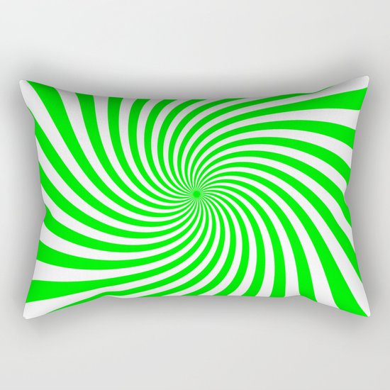 Swirl (Green/White) Rectangular Pillow