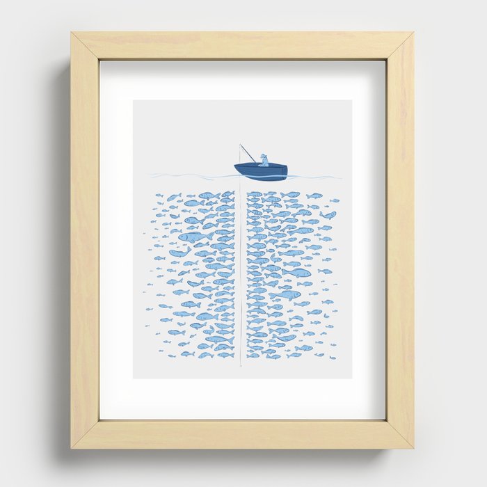 217 Finicky Fish (plenty of fish in the sea) Recessed Framed Print