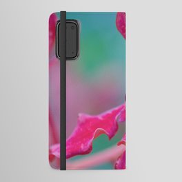 Exotic Pink Orchid In Green Android Wallet Case