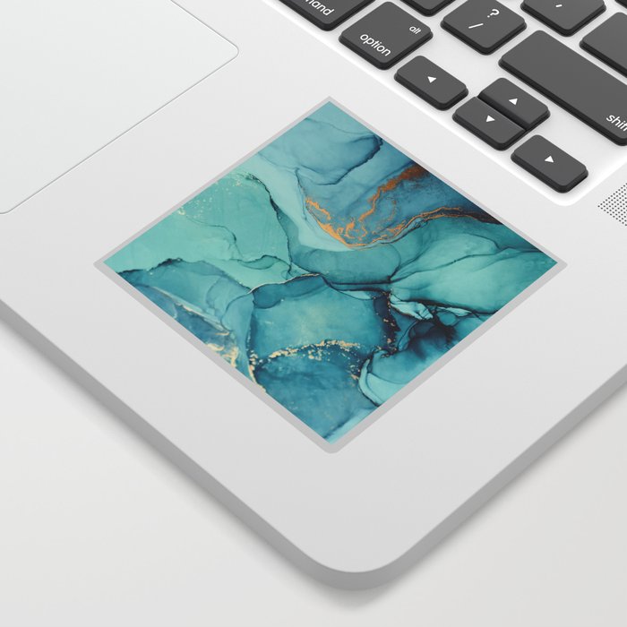 Abstract Turquoise Art Print By LandSartprints Sticker